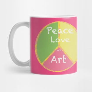 Peace Love and Art Mug